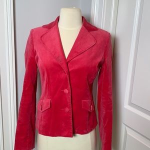 Hot pink velvet blazer by To The Max